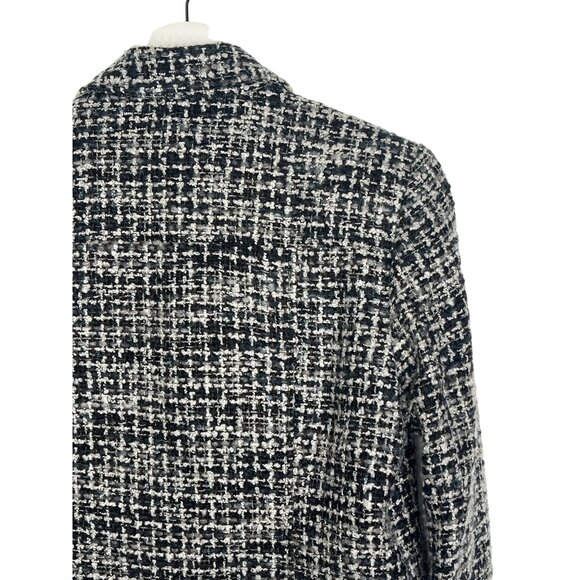 Coldwater Creek Tweed Zip Jacket Size 8 Black Gray - Picture 9 of 15